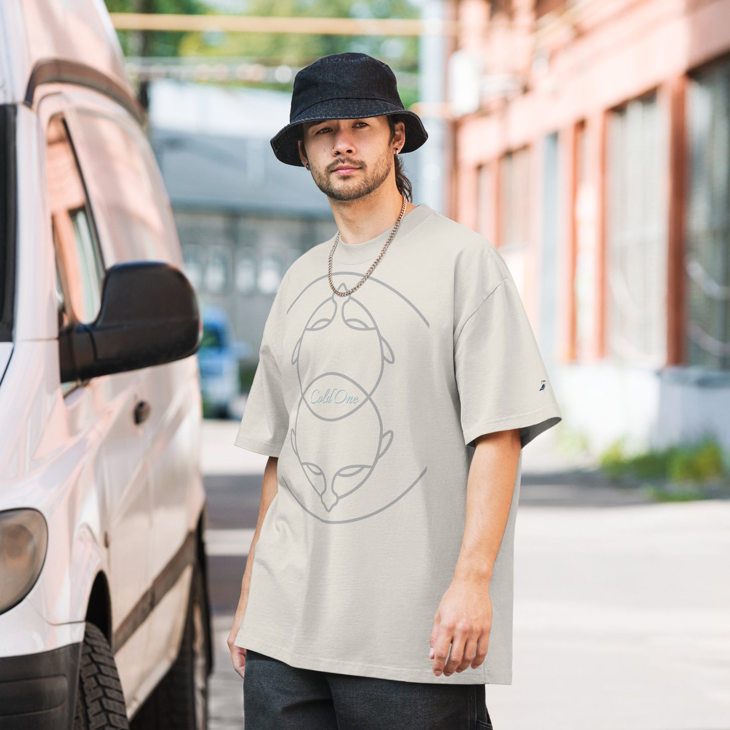 Cold One Oversized faded t-shirt